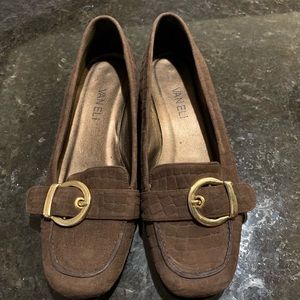 Vaneli brown suede loafers